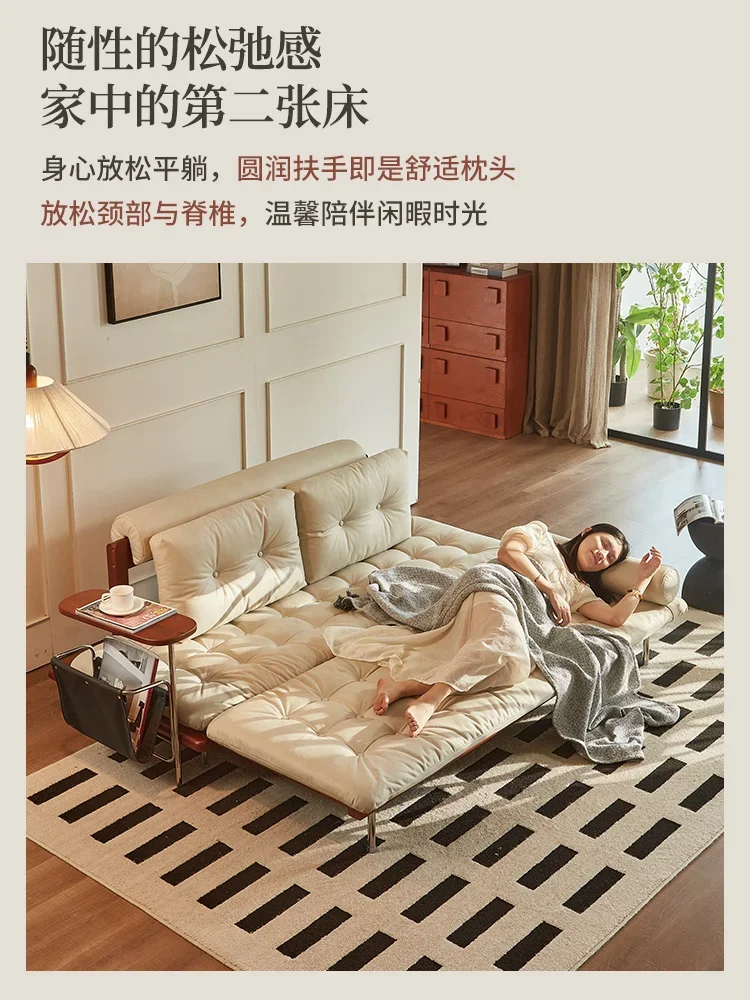 Folding sofa bed dual-purpose sofa bed solid wood retractable bed