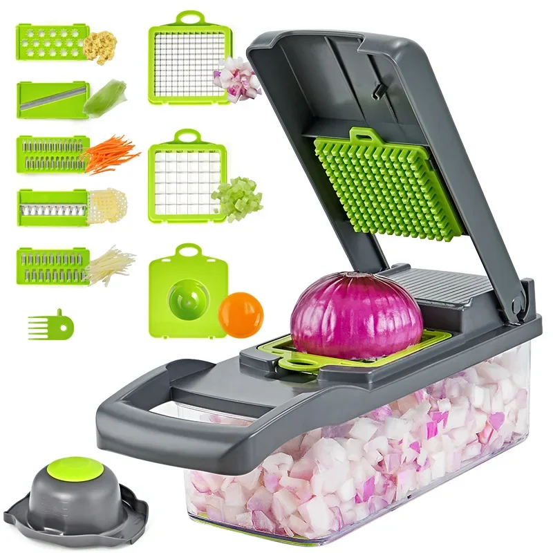 14 in 1 Multifunctional Food Chopper Vegetable Chopper Onion Slicer Fruit Carrot Veggie Dicer Cutter Shredders Vegetable