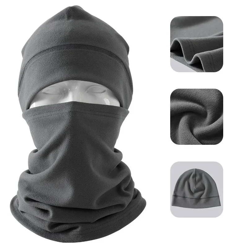 

Winter Beanie Hat Scarf for Men Women Knit Thick Fleece Lined Warm Windproof Ski Skull Cap Neck Warmer Gaiter Face Scarf Set