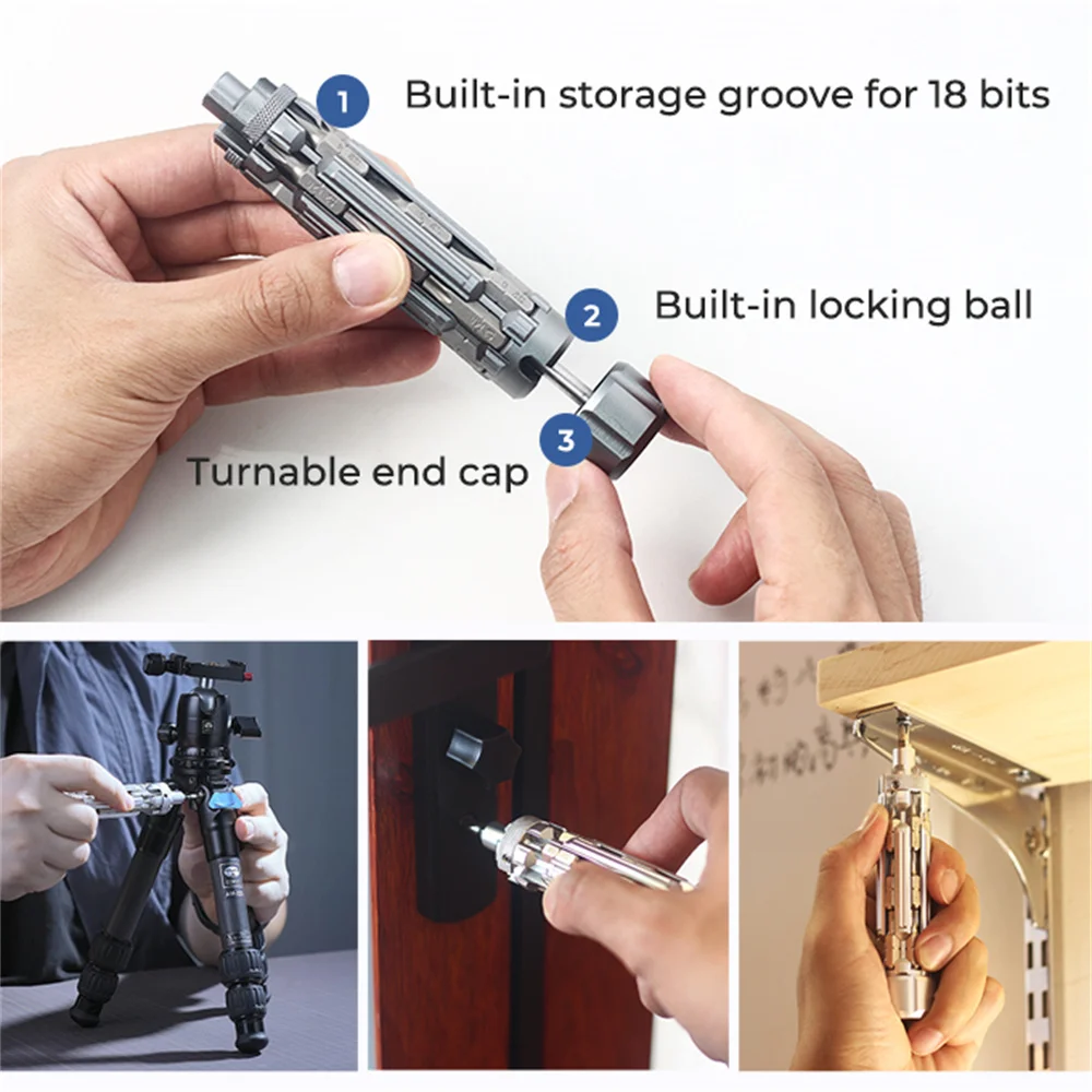 20 in 1 Screwdriver Set With extension rod Professional repair Hand tools S2 Steel Boost EDC For Anyscene furniture Home MenGift