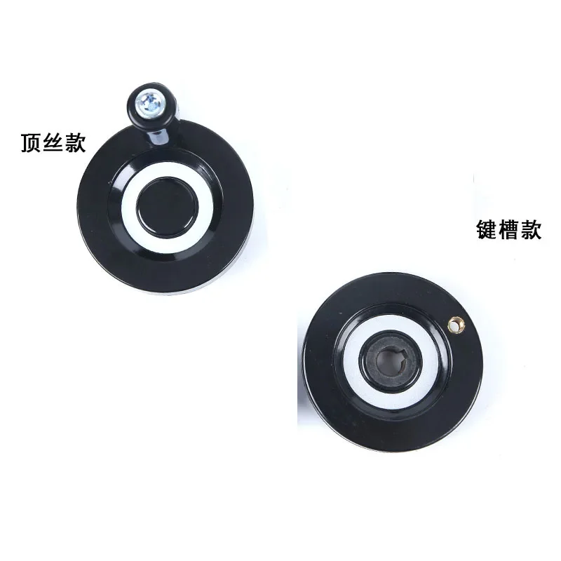 1pcs Spoked Hand Wheel Bakelite Corrugated Handwheel Aperture 8/10/12/14/16/18/20mm Black CNC Milling Machine Lathe