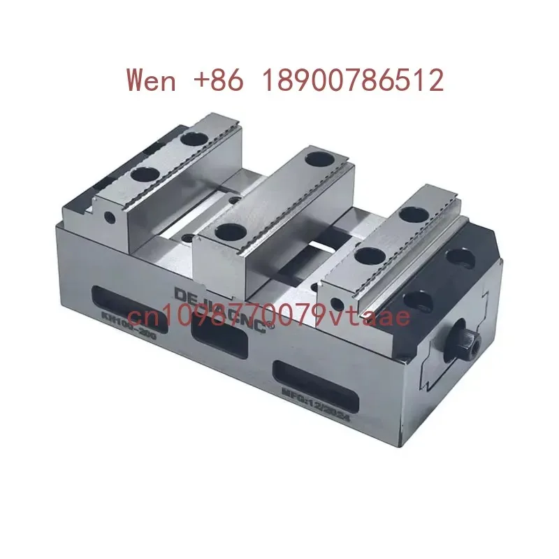 KH100-200D Manual Heavy-duty Double Station Precision Self Centering Vice for CNC Milling