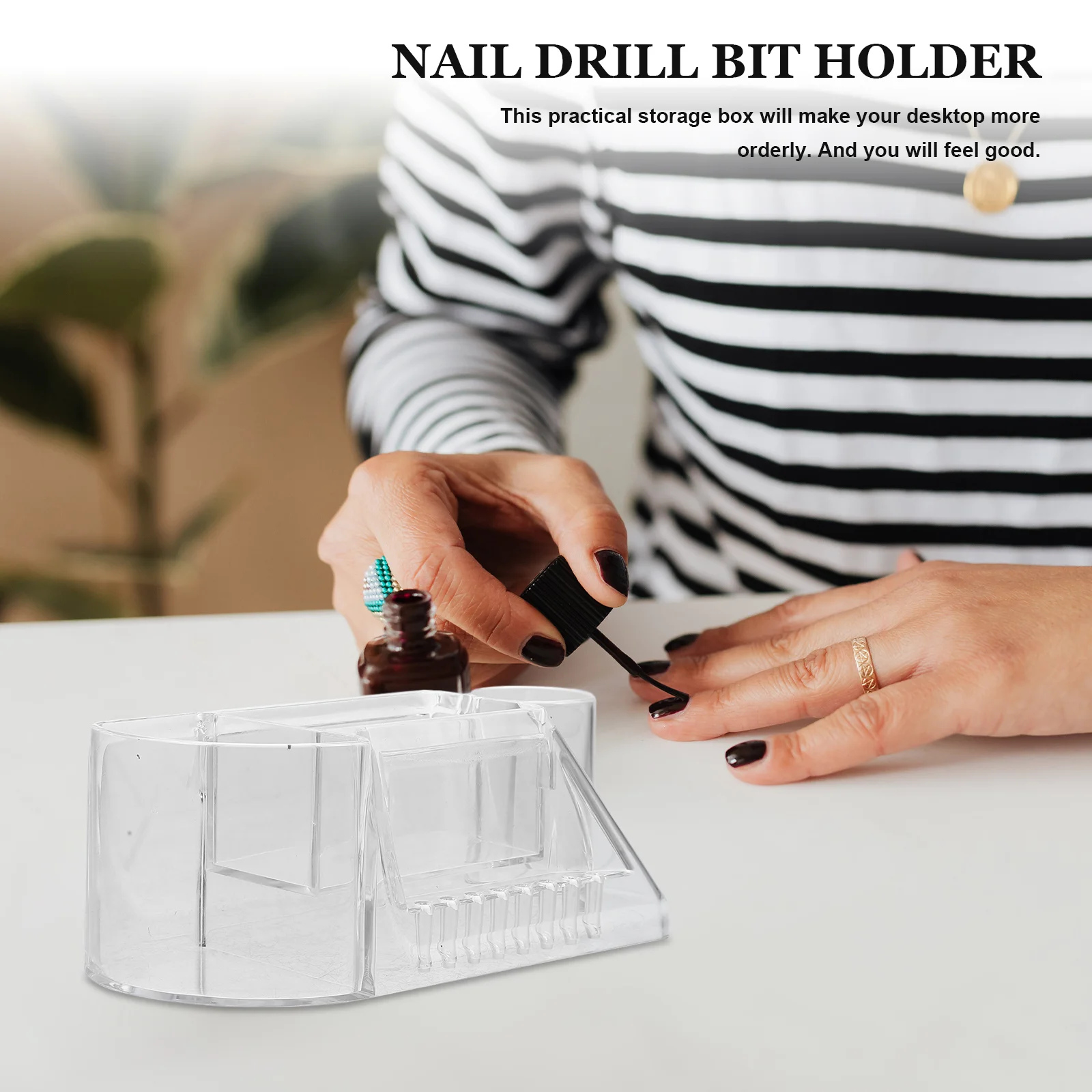 Manicure Tool Storage Rack Nail Salon Supply Display Stand Grinding Head Drill Holder Organizer PC Polisher Machine Bit