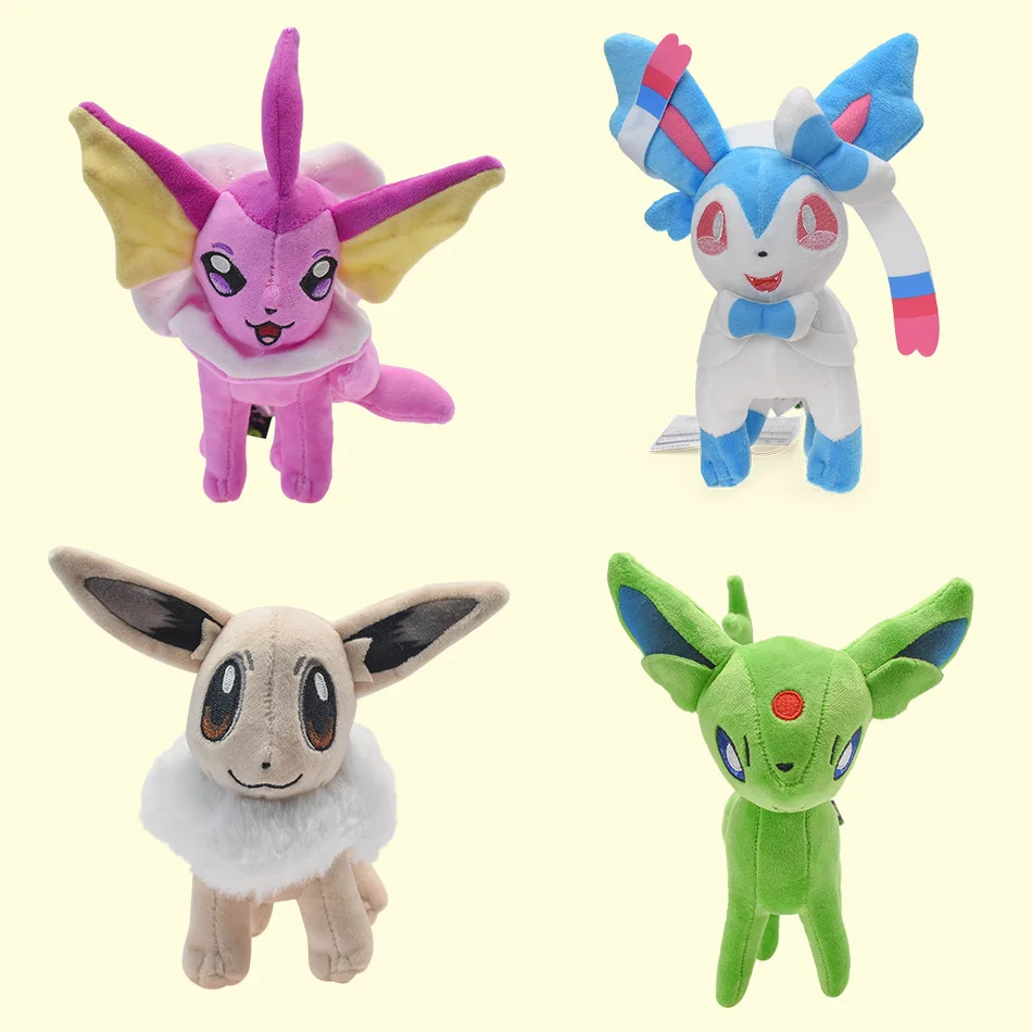 New Pokemon Peluche Shiny Sylveon Espeon Vaporeon Eevee Cute Christmas Gift for Kids Pocket Monster