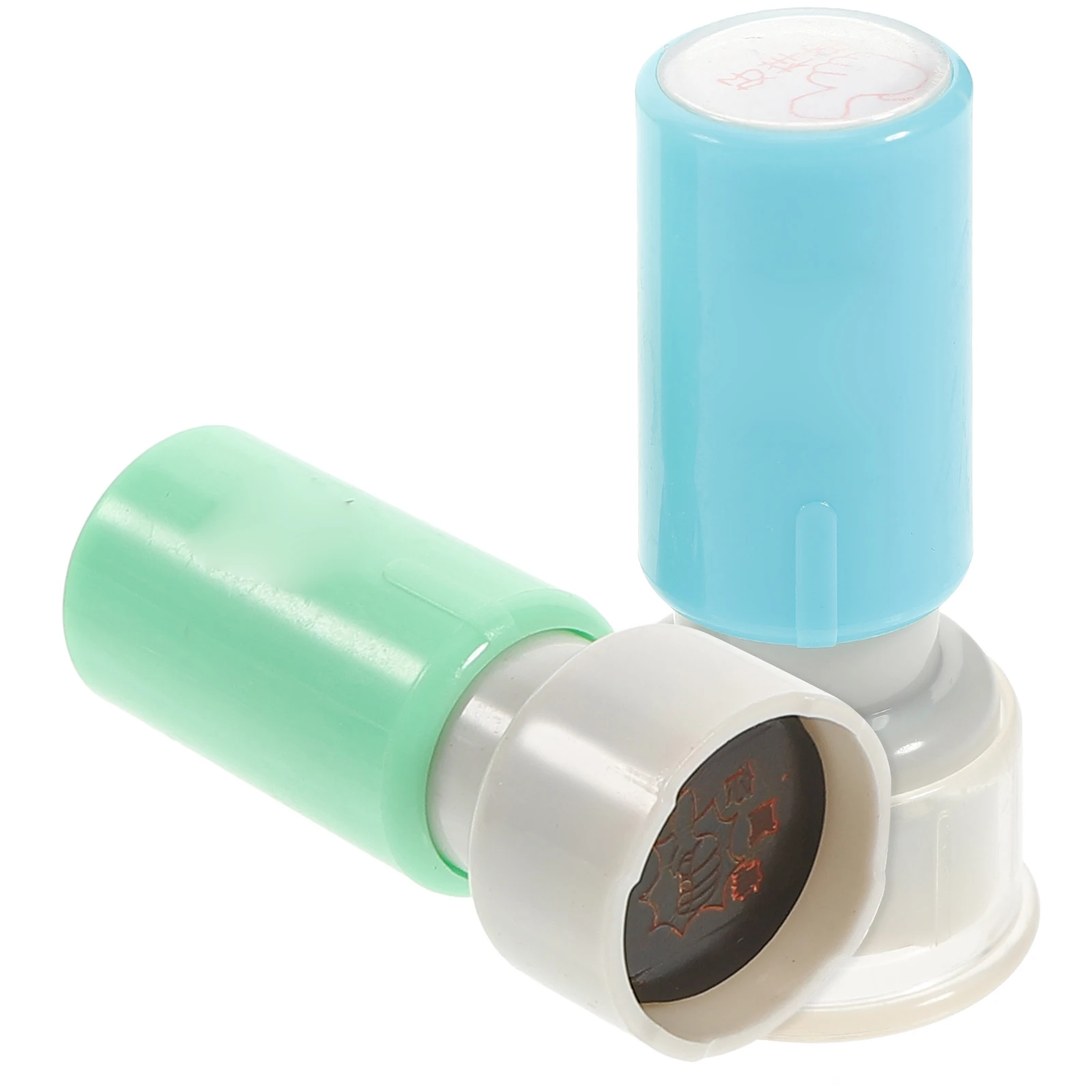 

2Pcs Encouragement Seals Reward Stamps School Supplies Kids Prizes Props Plastic Quality Long Use Beautiful Practical