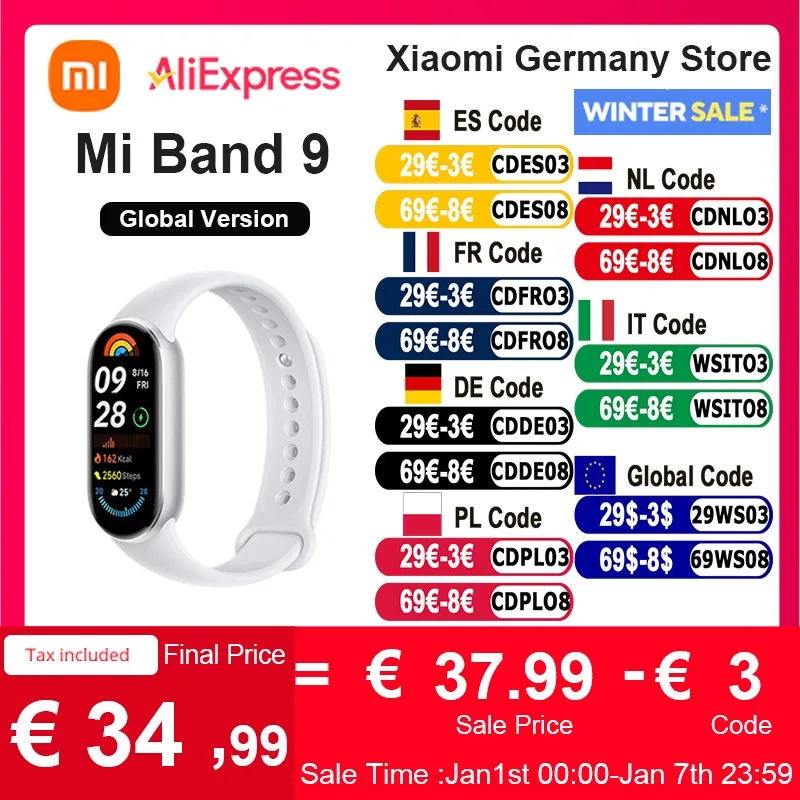 Global Version Xiaomi Mi Band 9 1.62