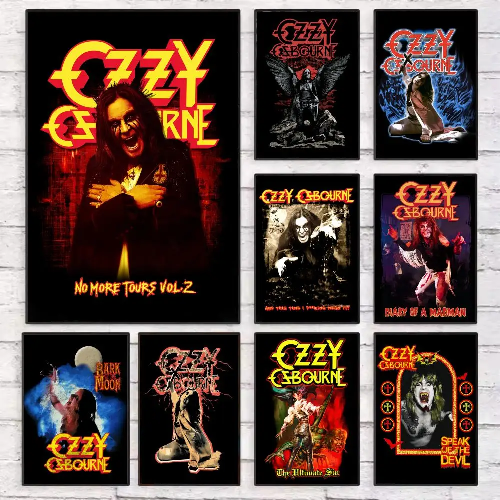 

Heavy Metal Band Rock O-Ozzy Osbourne Poster Wall Art Sticky for Living Room Bedroom Office Hallway Bar Home Decor Gift Idea