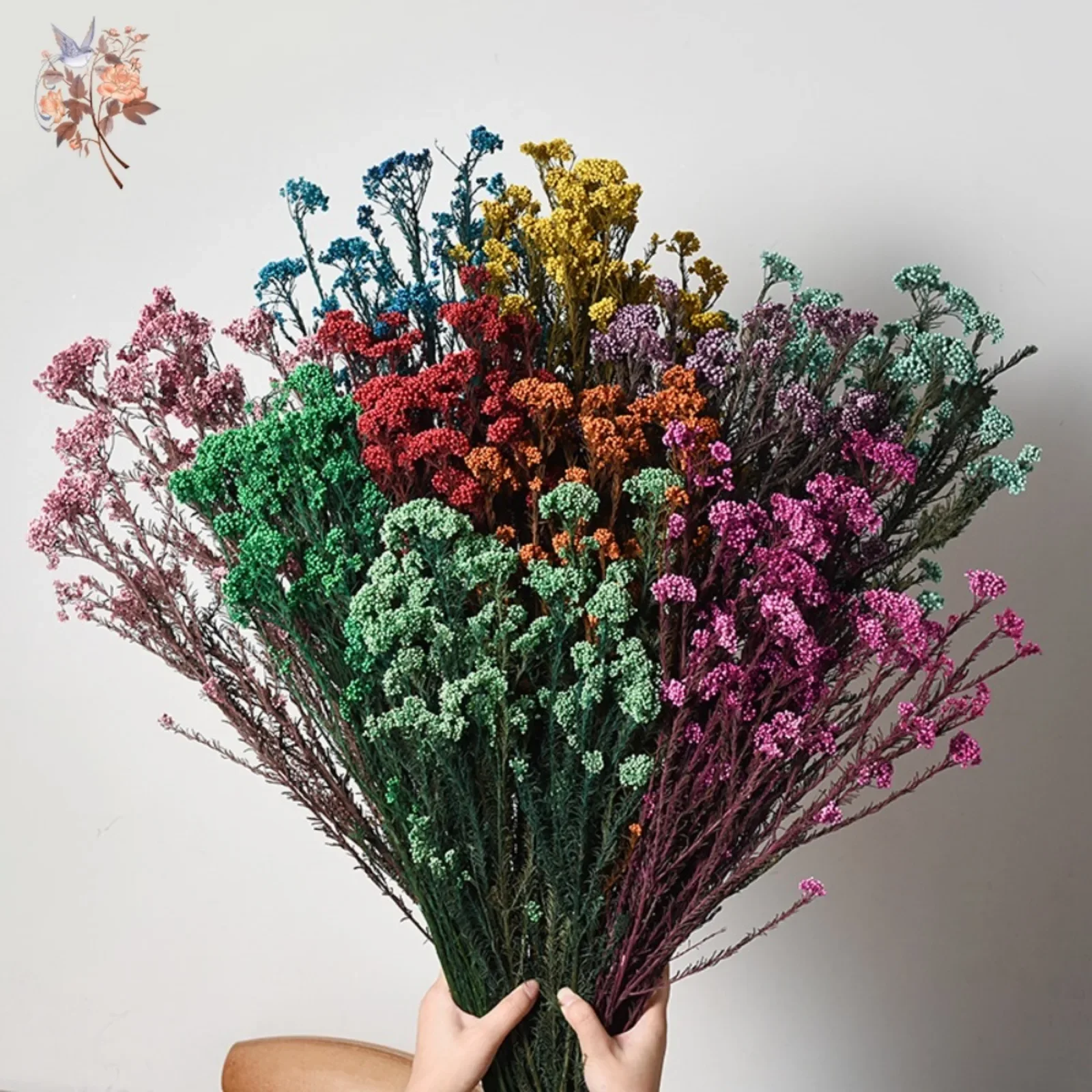 80g Bouquet di fiori di riso eterno essiccato naturale conservato fiori di miglio immortali freschi decorazione per feste di matrimonio decorazioni