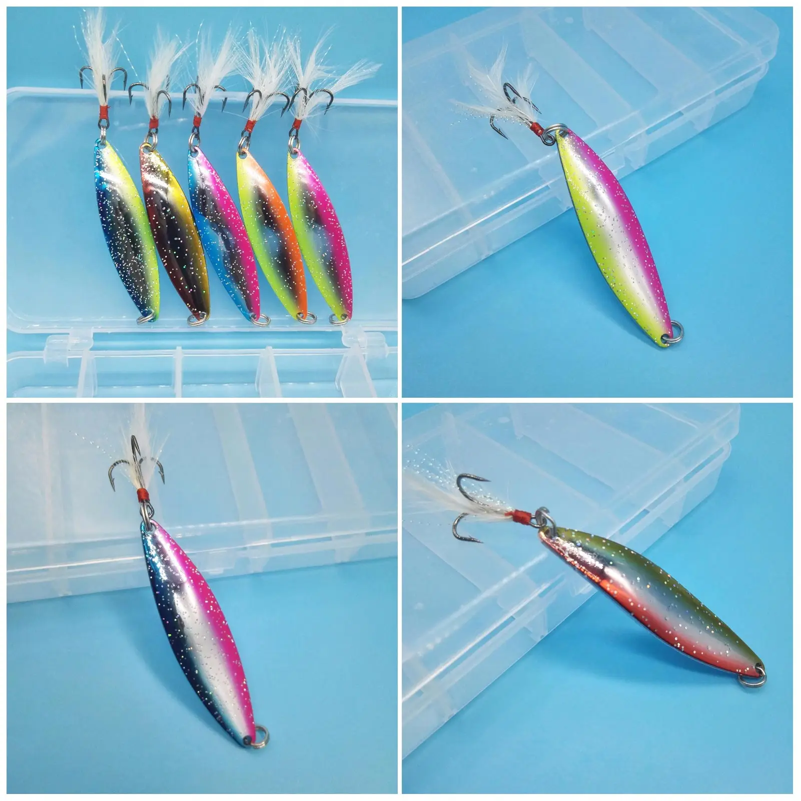 Señuelos Spinnerbaits Free Fisher con spinners metálicos y triples - imagen 5