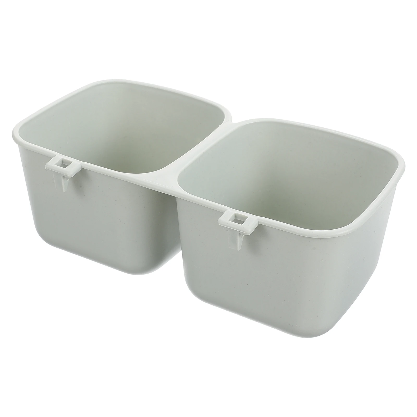 

Practical Pet Food Cage Supplies Hanging Dog Cat Bowl Sturdy Plastic Feeder Travel Outdoor Non Spill Lightweight Durable