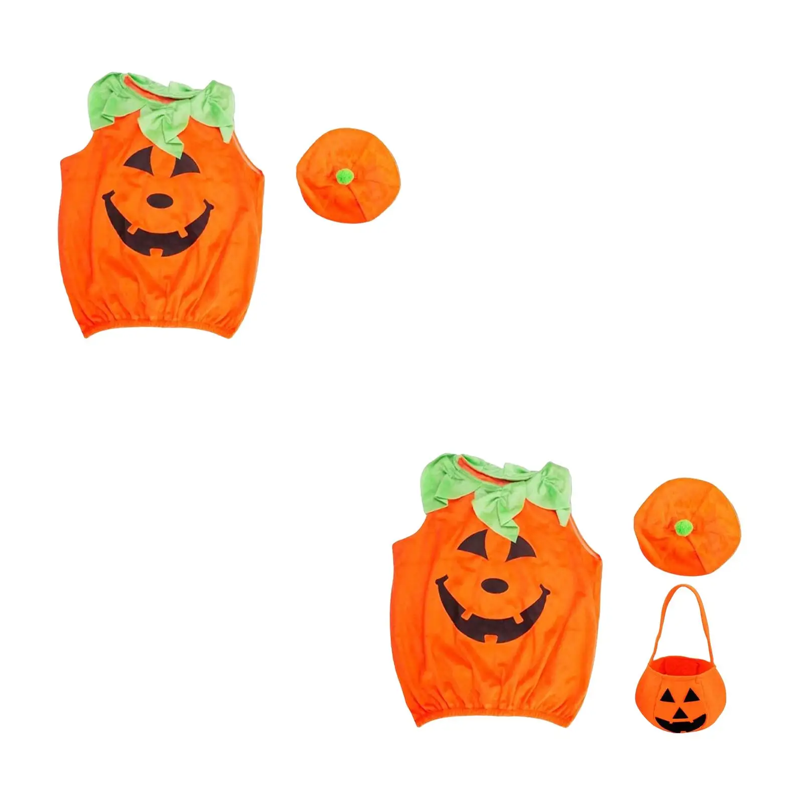 Baby Halloween Pumpkin Costume Decorative Comfortable Boys Girls Outfit for Props Halloween Party Supplies Dress up Role Play