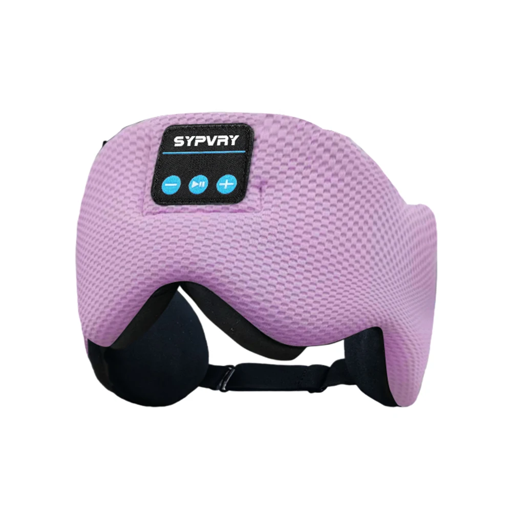 SYPVRY Bluetooth Sleep Mask 3D HD - Exceptional Audio and Light - Blocking Bluetooth Sleep Mask with 3D HD