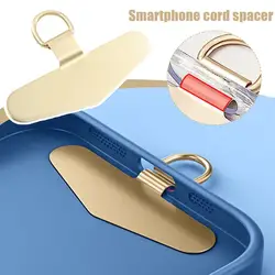 Universal Ultra Thin Steel Phone Lanyard With Metal Gasket Patch Card Clip Strap Hang Cord Tab For Mobile F3C4