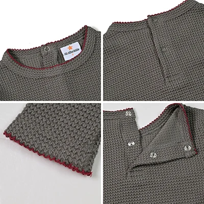 AA AW26 Maison Cherry Collection Kinderbekleidungsset - Jungen-Oberteil, Mädchenkleid, Strickjacke, Baby-Leggings aus Tencel und geripptem Stoff – Detail 24
