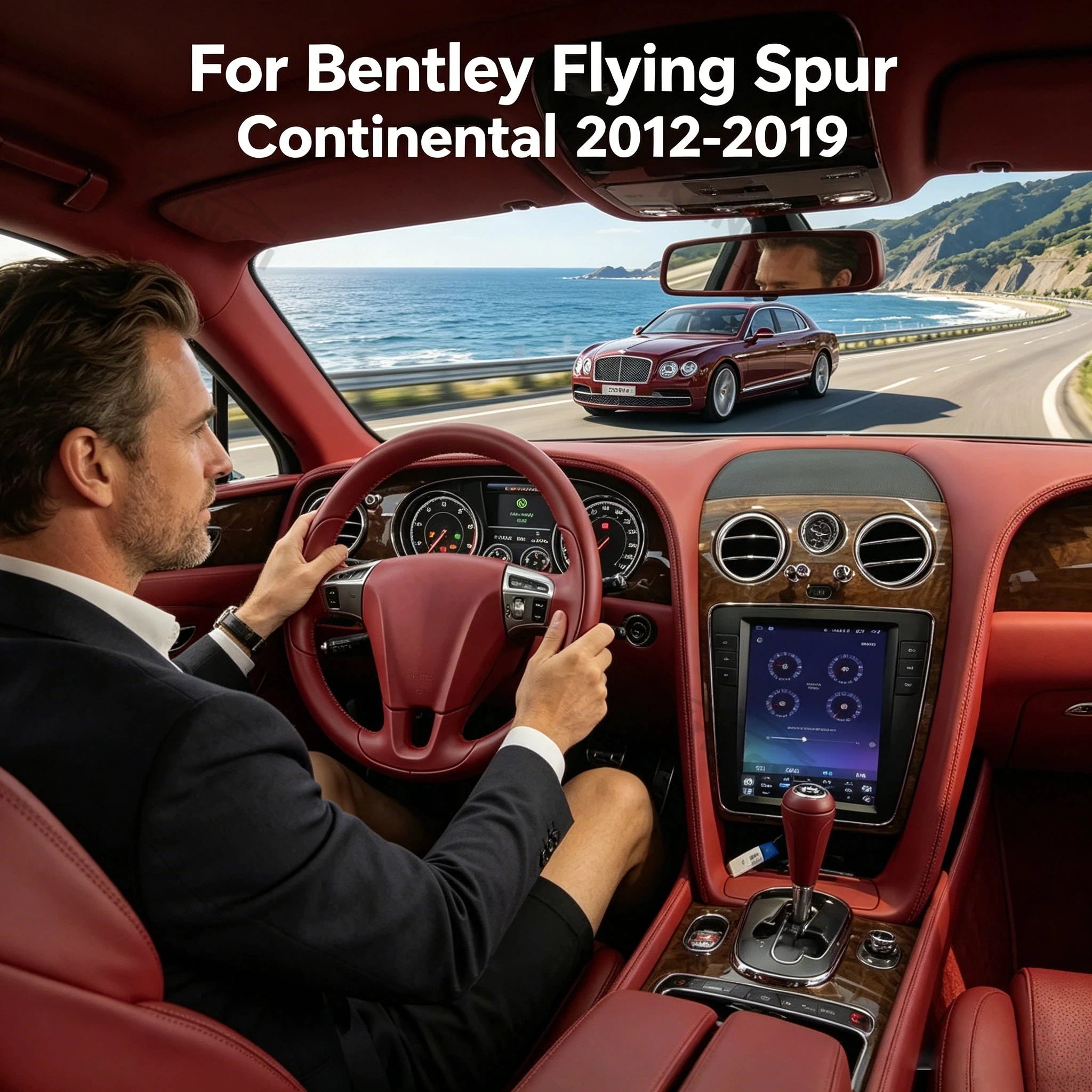 Android 15 For Bentley Flying Spur Continental 2012-2019 Car Multimedia Player Radio Auto Bluetooth Wireless Carplay Head Unit