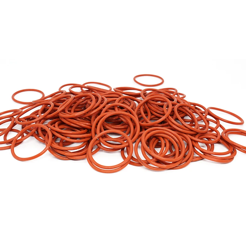 Yiqianyuan VMQ Czerwony Silikonowy O-ring Średnica Zewnętrzna 5-80mm Grubość 1/1.5/2/2.4mm Pierścień Uszczelniający Klasy Spożywczej Wodoodporny i Izolowany