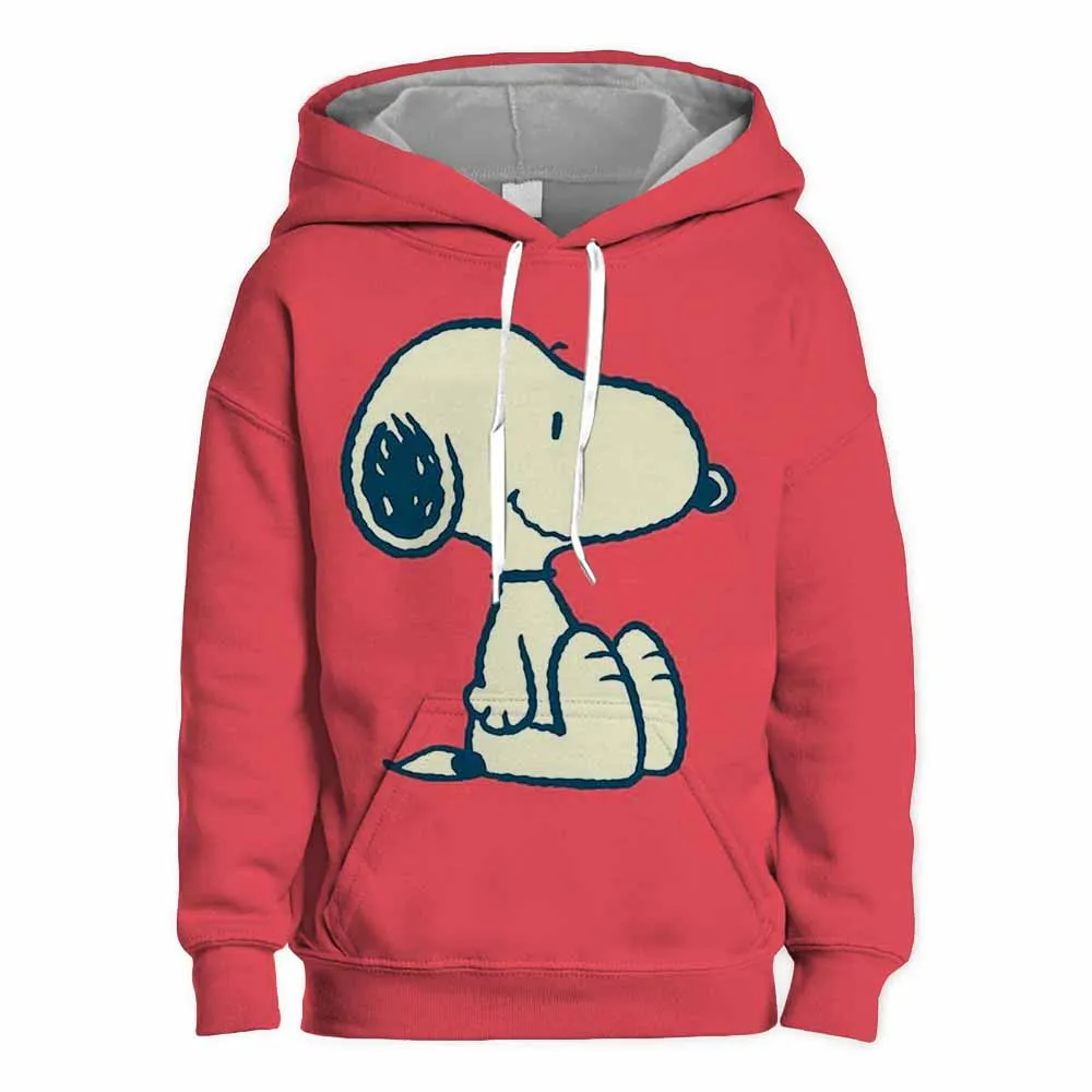 Snoopy Cartoon Anime Children Pullover Tops 2024 New Fashion Boy Girl Kids Hoodie Spring Autumn Children's Sweatshirt Clothes