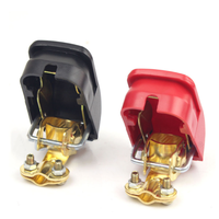 Connector Clamps Car Battery Terminals Positive & Negative Electrode A Pair Car Accessories Quick Release Plastic+pure copper