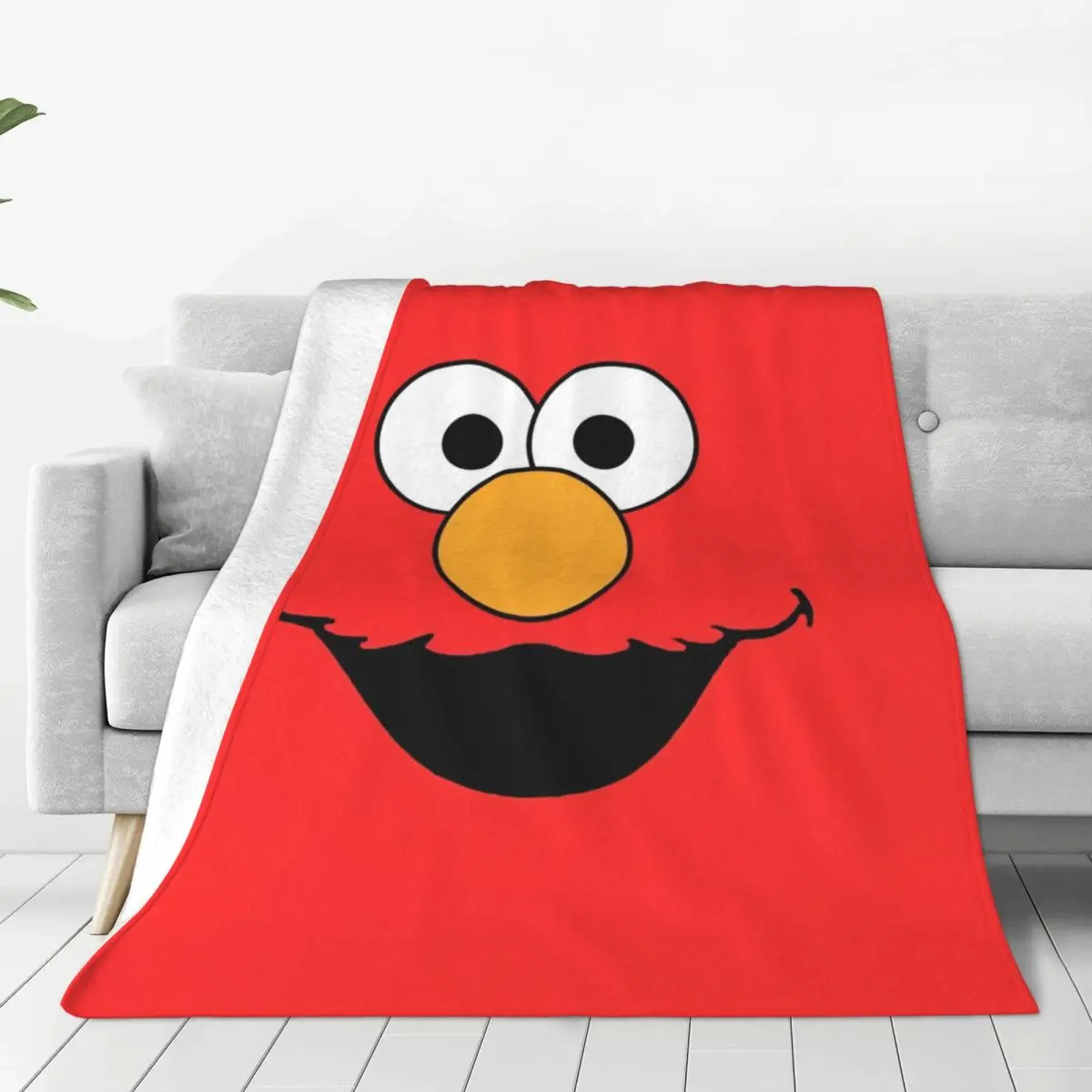 Sesame Streets Cookie Monster Blanket Cover Cartoon Cute Flannel Throw Blanket Bedroom Sofa Decoration Ultra-Soft Warm Bedspread