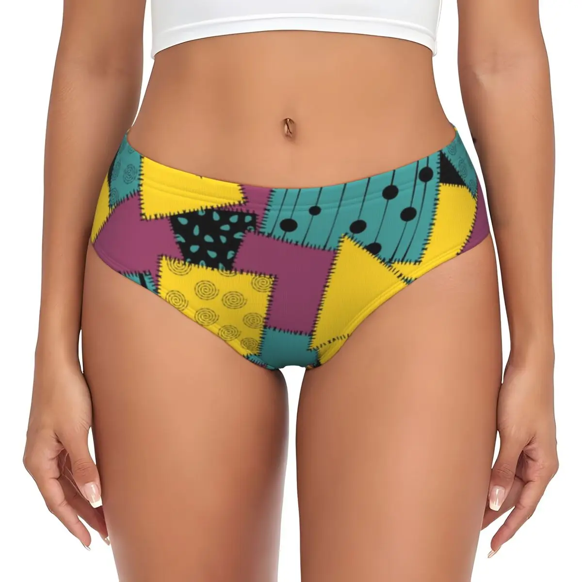 مخصص المرقعة دوول سالي ملخصات الملابس الداخلية تمتد مريحة السروال تيم بيرتون عيد الميلاد فيلم الرعب سراويل موجزة