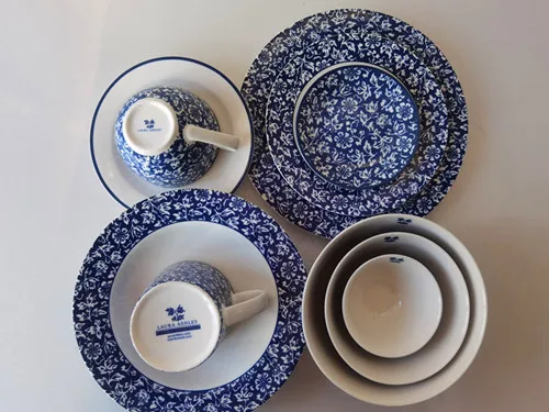 

Ceramic plates, bowls, coffee cups, saucers, milk cups