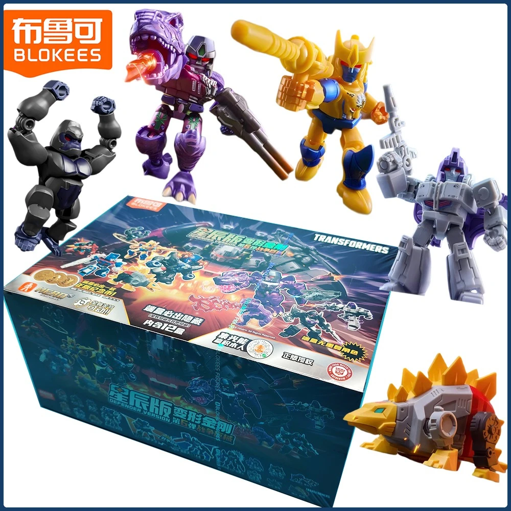 

Blokees Original Transformers Defender Version 6 Blind Box Kid Splicing Movable Model Toys Decorative Ornaments Boys Girls Gifts