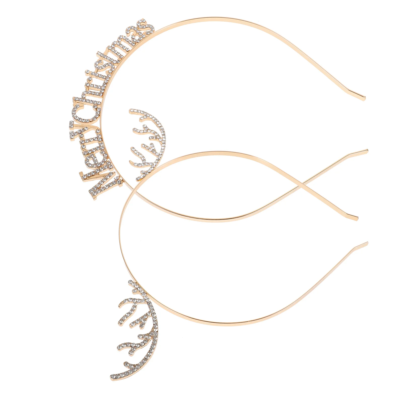 

2Pcs Elegant Snowflake Rhinestone Hair Band Women Holiday Party Headband Festival Cosplay Accessory Christmas Decoration Gift