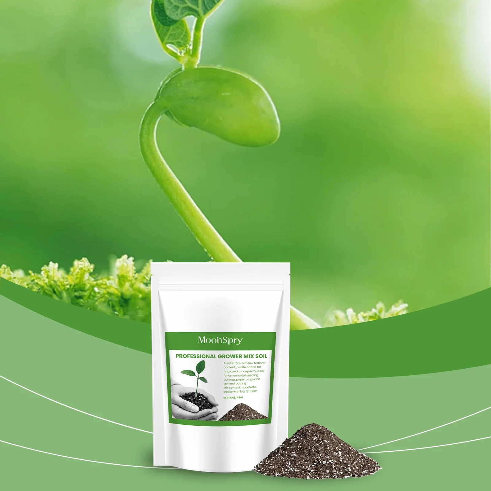 

Professional Grower Mix Soil - Loose & Breathable Potting Soil for Indoor/Outdoor Plant All-Purpose Horticultural Substrate