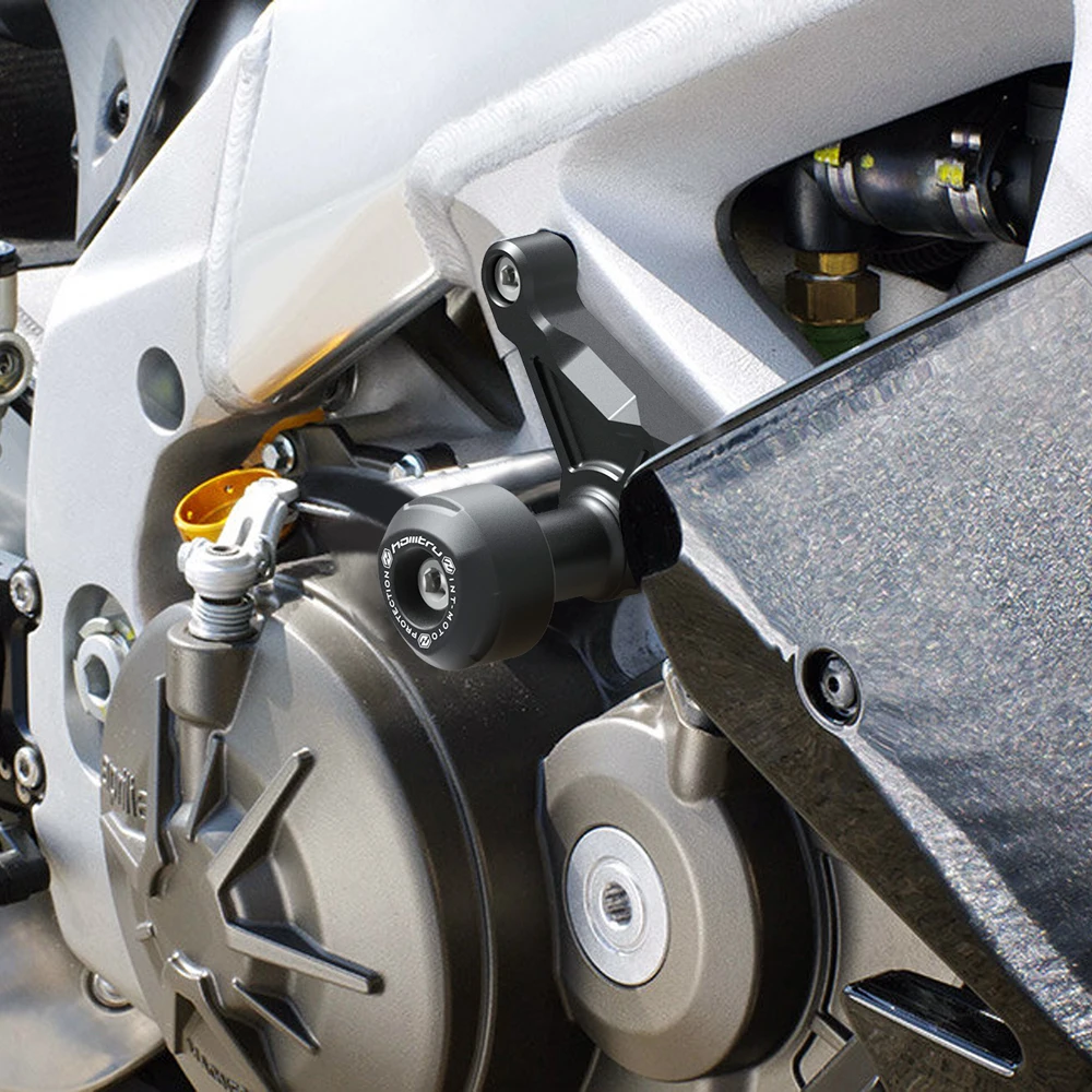 Per Aprilia RSV4 Fabbrica APRC RR RF 2009-2014 Telaio Moto Crash Bobine Protezione Telaio Nero Guard Crash Barriere