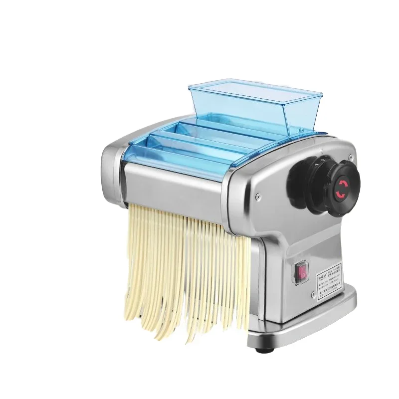 New Home Noodle Machine 110V/220V 2.5mm 4mm 9mm Flat Noodles Home Hotels Manufacturing Plants Food Shops 1-Year Motor Warranty