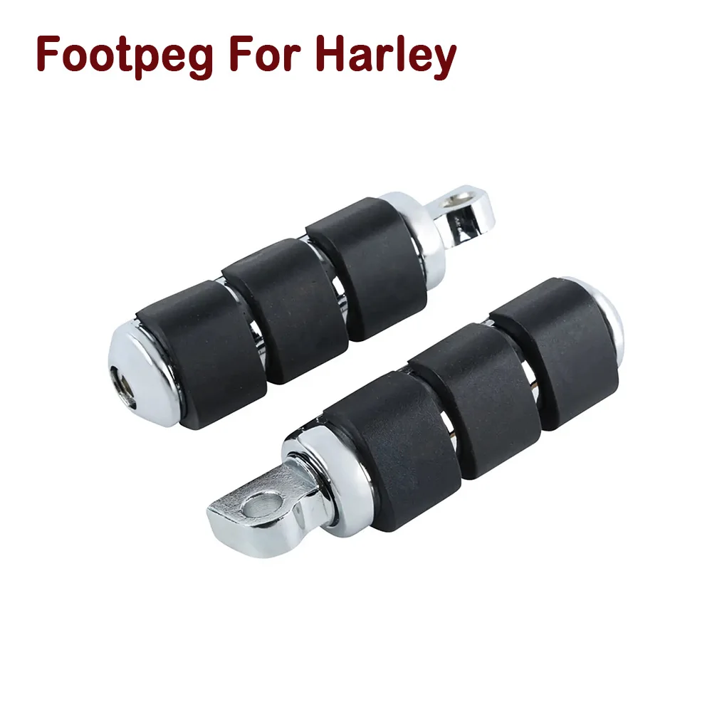 

Motorcycle Black/Chrome 3/8'' Hole Footpeg Foot Peg For Harley SOFTAIL FXST DYNA FXWG FXR XL1200 883 Sportster Low Rider Street