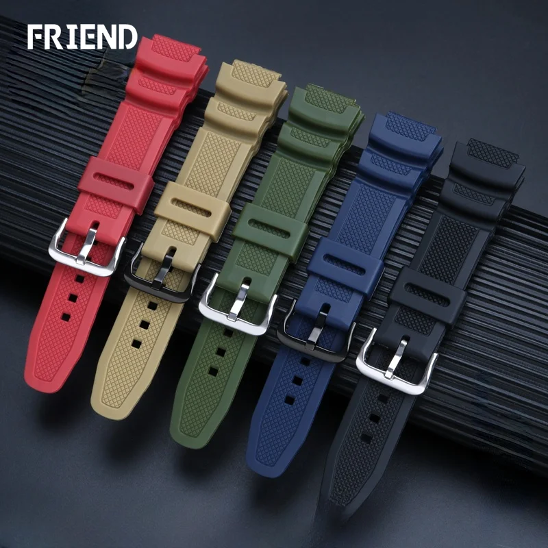 Bracelet de montre sans poussière pour mol W218h AE-1200/1100 SGW-300 MRW-200 bracelet en silicone étanche en résine