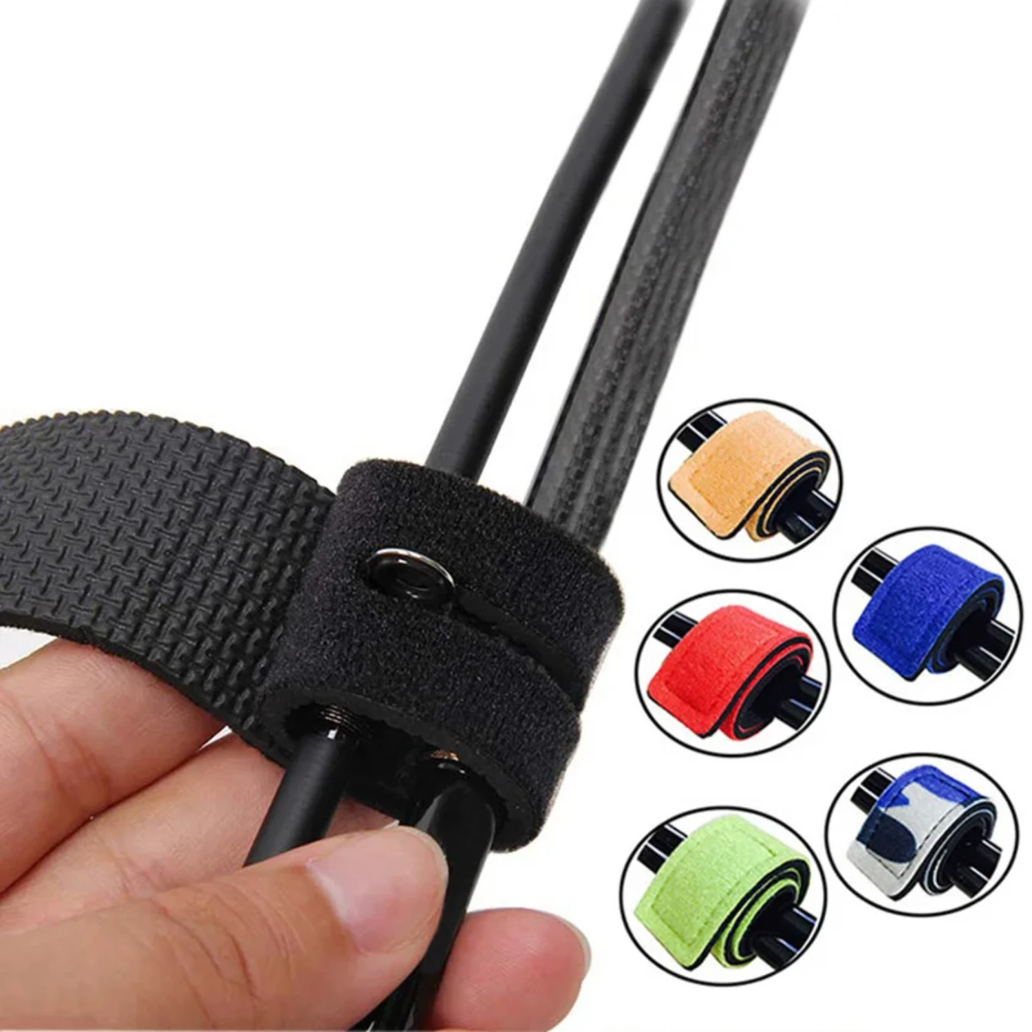 

High-Quality Durable Essential Fishing Rod Tie Strap Belt for Tackle Accessories - Firm, Non-slip, and Elastic Pole Holder Wrap