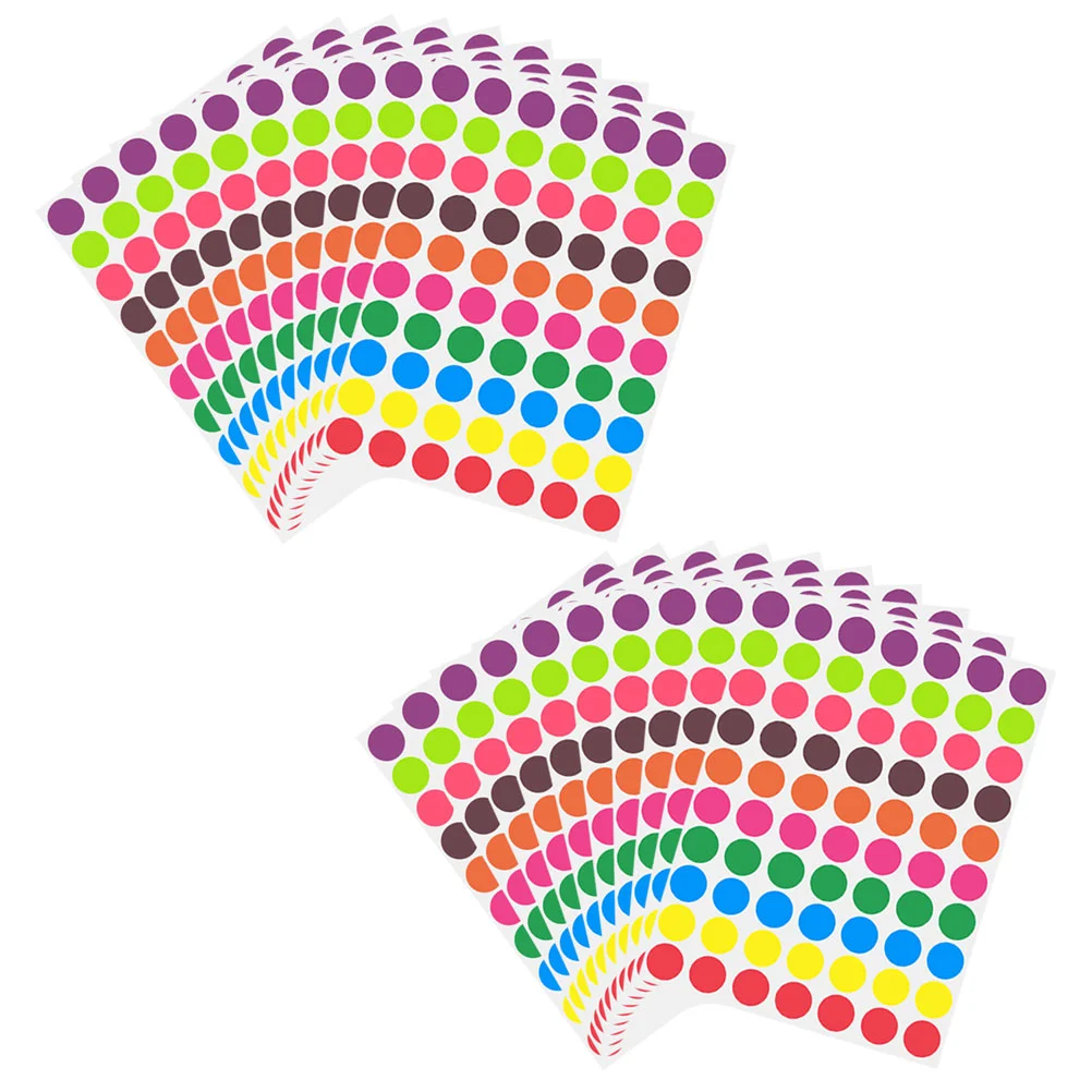 1400 Pcs 20 Sheets/pack Adhesive Circle Stickers Small Round Label Envelopes Sealing Labels Dot for Selling Dots