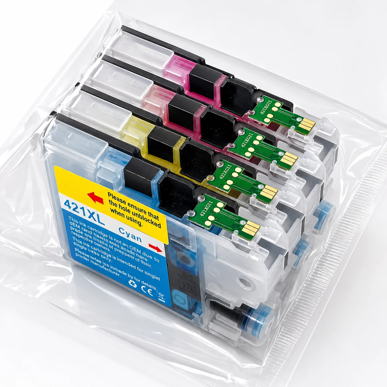 421 LC421XL LC421 421XL Ink Cartridge Compatible For Brother DCP-J1050DW MFC-J1010DW DCP-J1140DW Printer Dye Ink