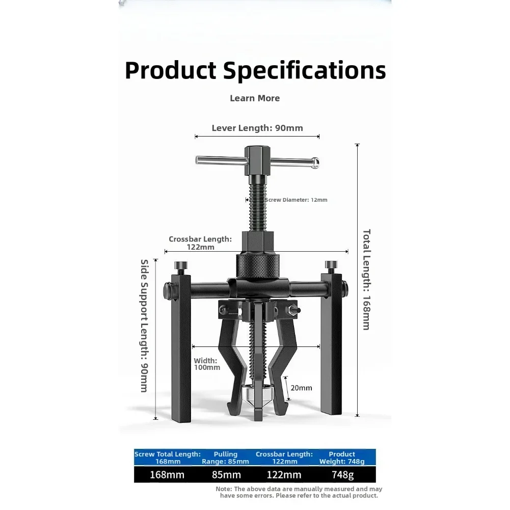 

3 Jaw Pilot Bearing Puller Set With Forged Steel Construction And Black Oxide Finish For Reliable Workshop Use