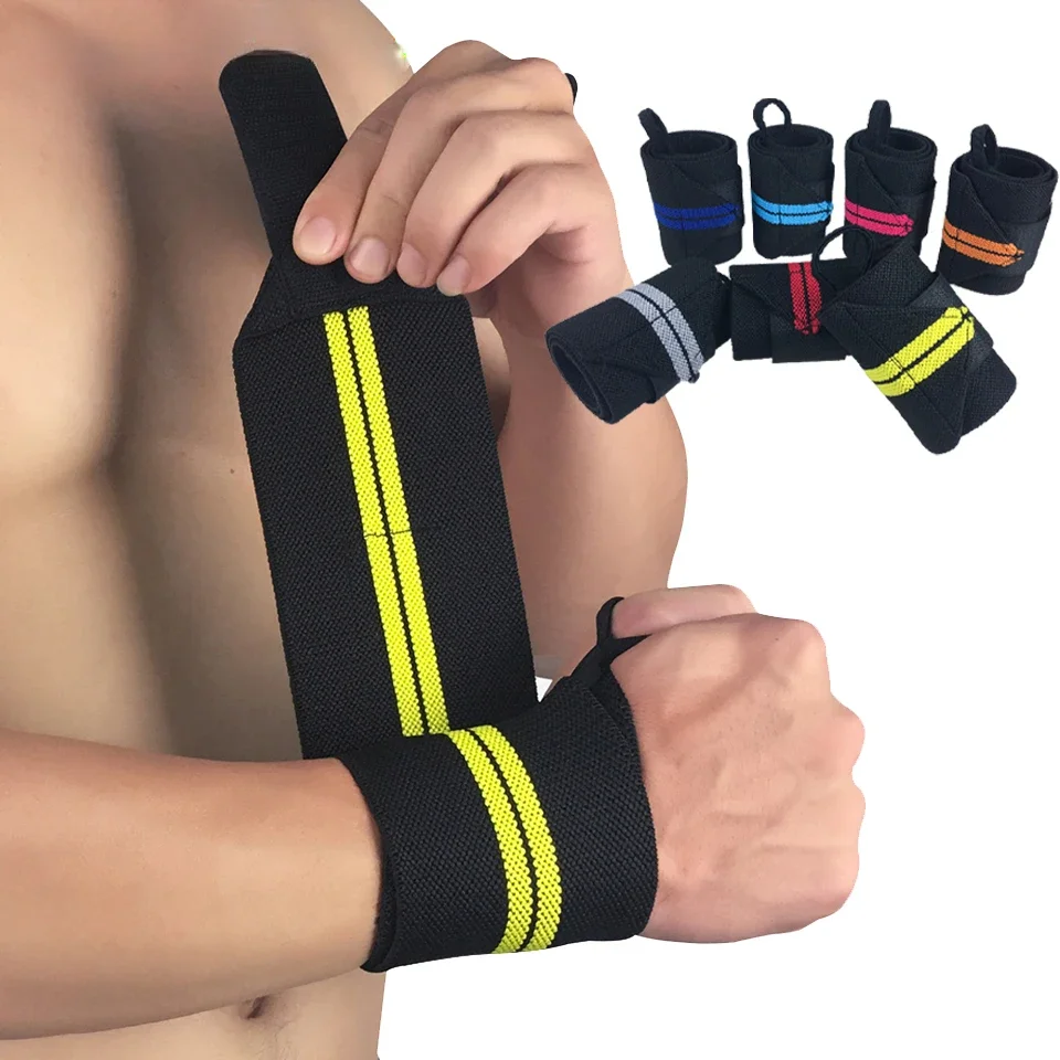 1PC WeightLifting Wristband Elastic Breathable Wrist Wrap Bandage Thumb Brace Strap Gym Fitness Powerlifting Wrist Brace Support