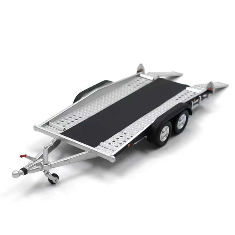 

Diecast 1:43 Scale Trailer Flatbed Alloy Simulation Car Model Static Collection Decorated Holiday Gifts Toys Souvenir Gift