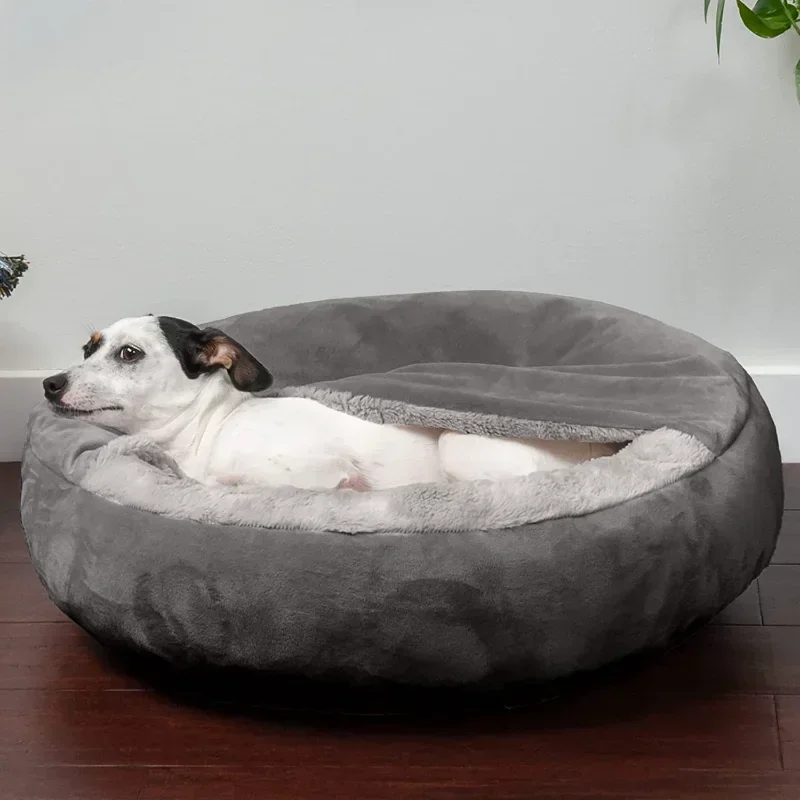 Dog Bed House Soft Plush Kennel Puppy Cushion Small Dogs Cats Nest Winter Warm Sleeping Pet Dog Bed Mat Pet Supplies