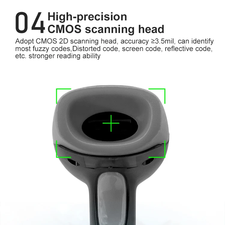 Imagem -04 - Barcode Scanner Portátil 1d 2d com Fio 2.4g sem Fio Bluetooth Bar Code Reader Handheld Scanning para Supermercado Produto