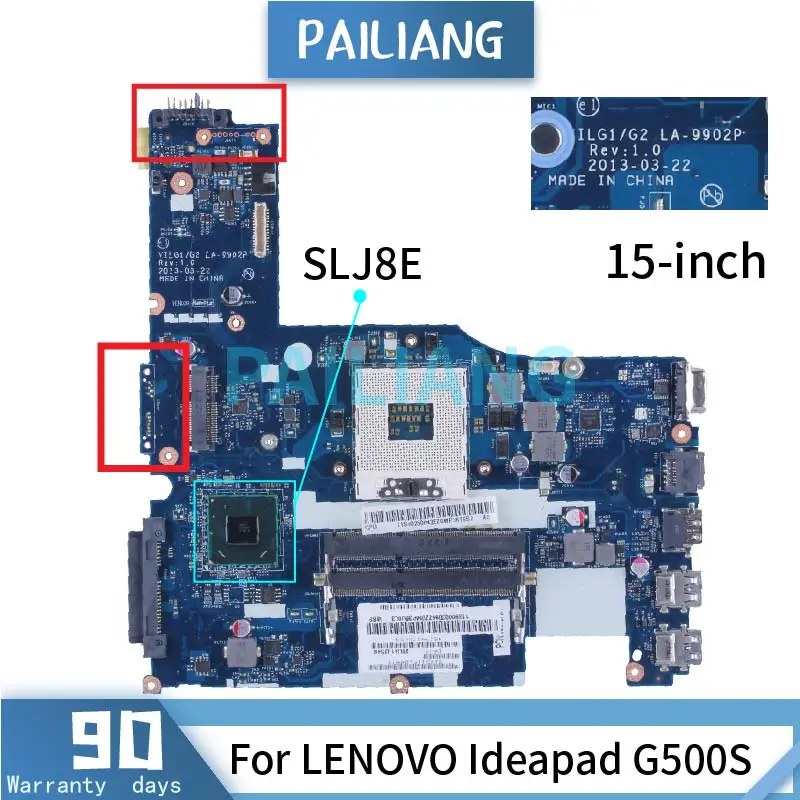 For LENOVO Ideapad G500S Laptop Motherboard LA-9902P 15-inch SLJ8E DDR3 Notebook Mainboard