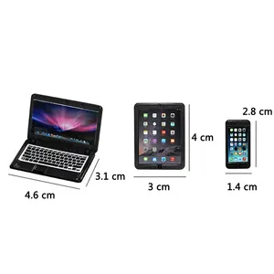 Dolhinhase Mini Toy cho trẻ em, 1:12 Mô phỏng, máy tính xách tay, điện thoại, máy tính bảng, iPad, phụ kiện, phù hợp với Barbies, BJD, Blythe Doll, DIY Quà tặng cho Girls 8 Bán hàng bán hàng chính của Barbie Búp bê - 5