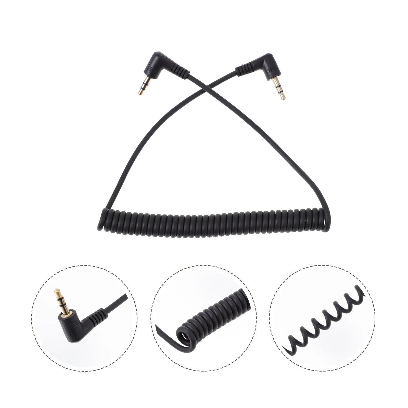 

1pc 3.5Mm Male Cable Male Audio Cable Stereo Aux Cord For Car Professional Sound Transmission Black