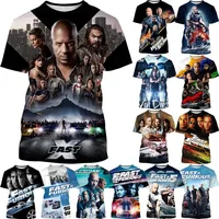 Hot Movie The Fast and Furious 3D printing T-shirt Summer Personality Unisex Super Cool Street Style Casual hort Sleeve