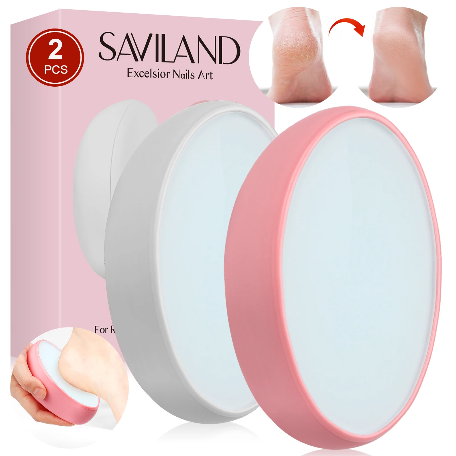 SAVILAND 2pcs Foot File Callus Remover for Feet Smooth Soft Convenient Shawer Foot Scrubber Dead Skin Callus Remover Foot Spa