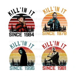 Killin It Freddy Jason Heat Transfers For Clothing Thermal Stickers DIY Man Halloween Iron-on Transfer For Clothes Patch Decals