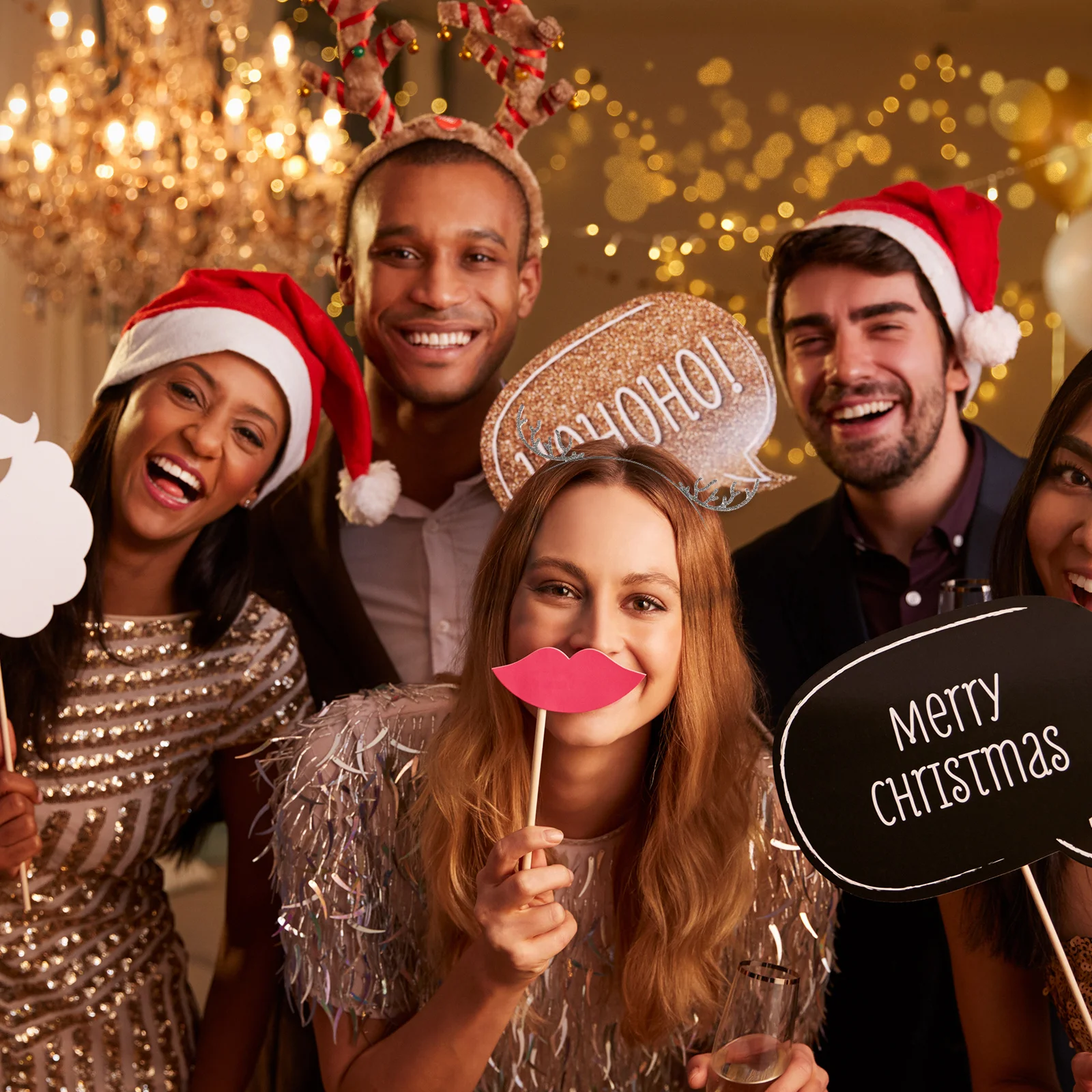 

Cute Deer Horn Headband with Snowflakes Holiday Hair Hoop for Christmas Celebration Reindeer Antlers Party Accessory Festive