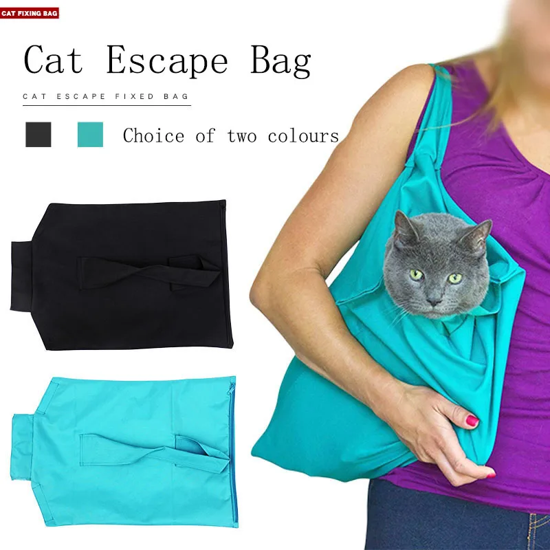 Pet Carrier Sling Bag Multi-Function Dog Cat Grooming Restraint Fixed Bags Anti-scratch Bathing Washing Trimming Nail Cat Bag