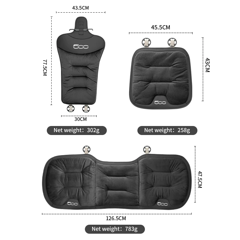 Car Seat Cover Winter Warm Rear One-piece Seats Cushion For 500 Tipo Panda Ducato Fiorino Doblo Bravo Freemont Strada Barchetta