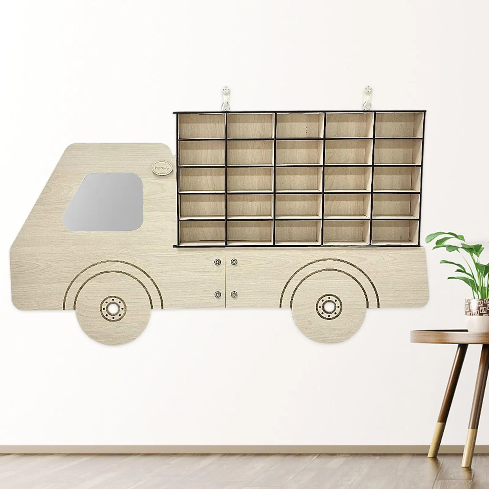 

Wood Toy Car Display Rack,Toy Cars Organizer Container Model Car Display Case Wall Mounted for Truck Collection Desktop Decor